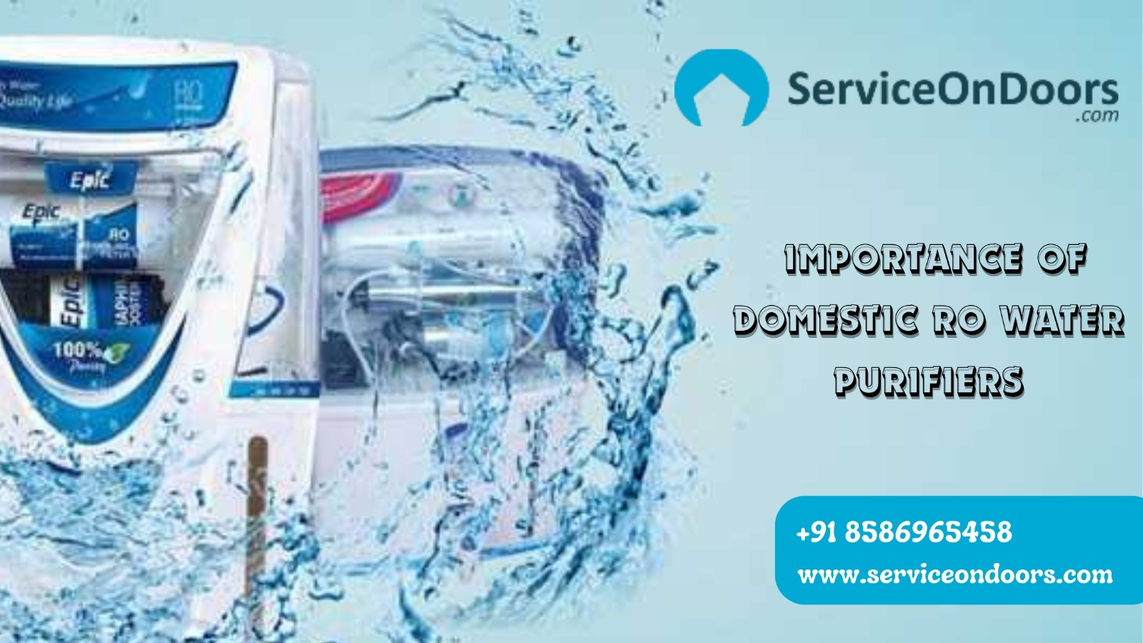Top destination for Ro water purifiers and Ac Services |ServiceOnDoors | 8586965458.